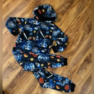 🚀 Space-Themed Hooded Youth Onesie